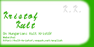 kristof kult business card